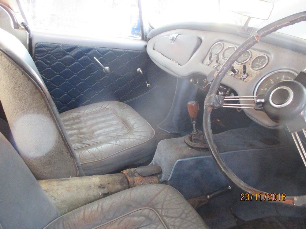 Worn interior on a Daimer SP250 (Dart)