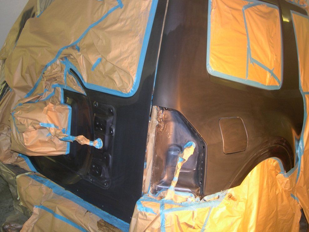 Mitsubishi Shogun accident repaint