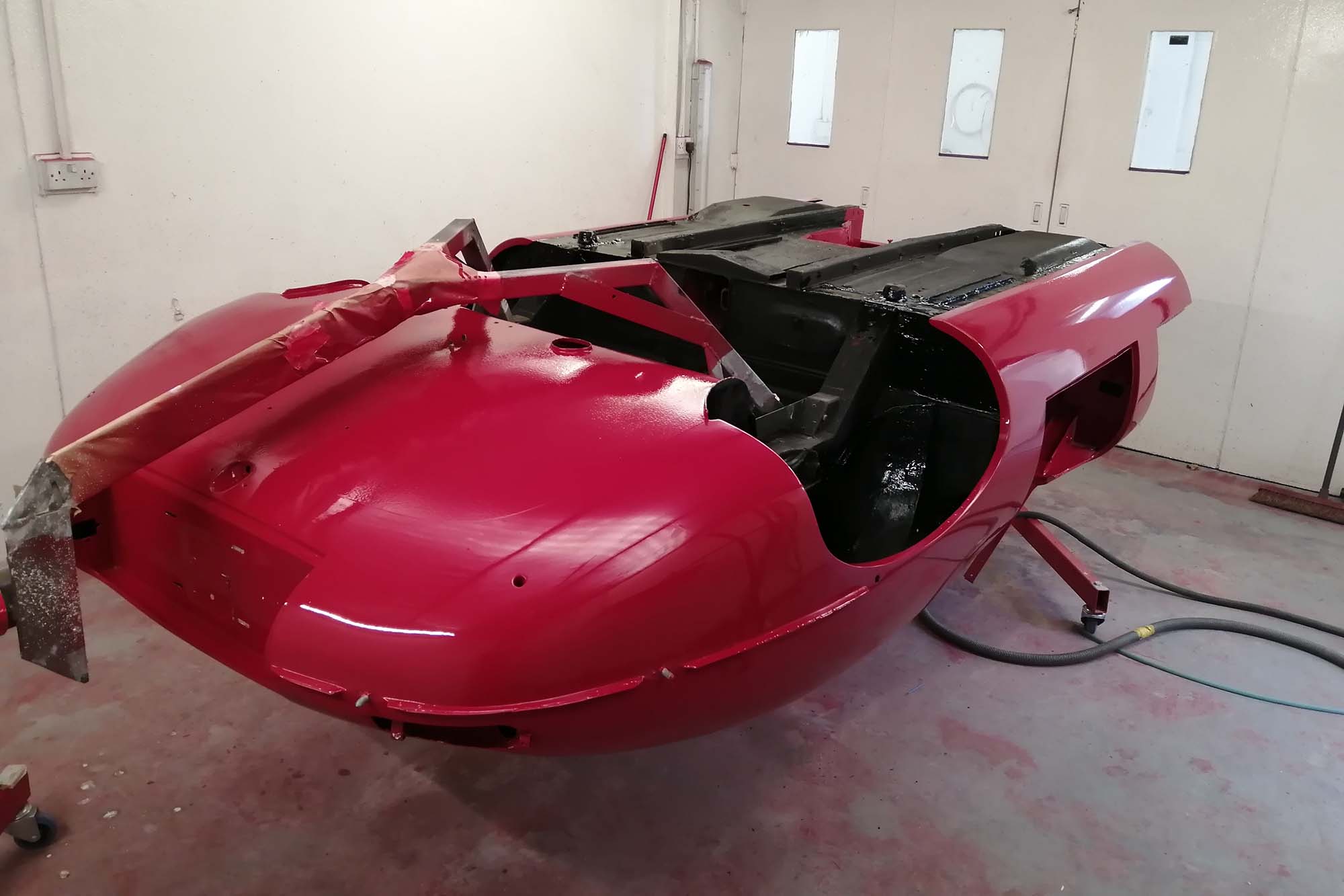 Red Jaguar E-Type Convertible respray